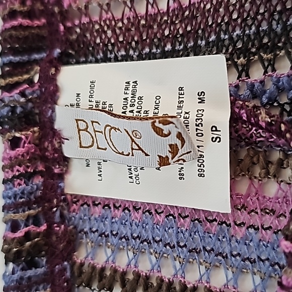 Becca Pants Harem Swim Cover-Up Multicolor Drawstring Lightweight Breezy S - Picture 11 of 15